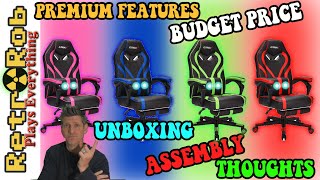 GYMAX Massaging Gaming Chair Unboxing, Assembly and Thoughts