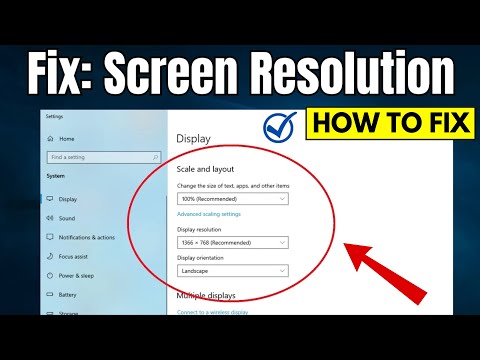 Fix Screen Resolution Problem in Windows 10