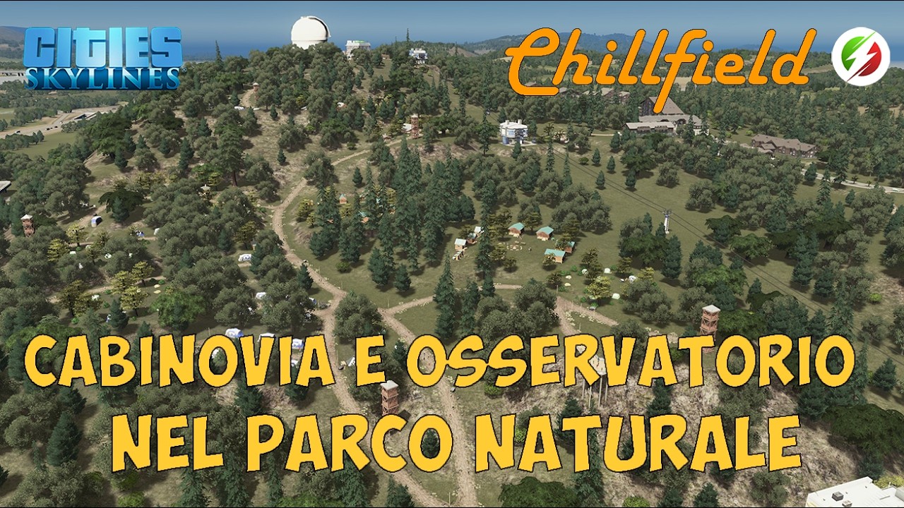 Cabinovia e Osservatorio nel parco naturale in Cities Skylines 1