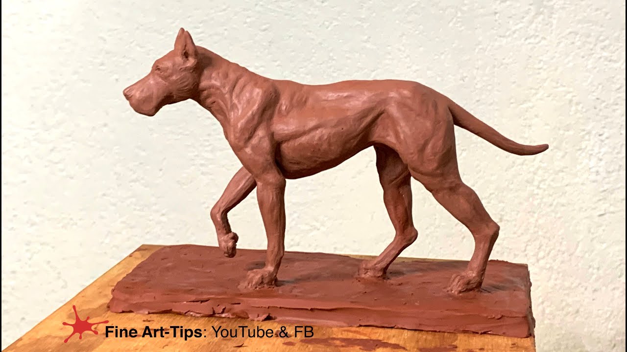 Sculpture   How to sculpt a great dane dog