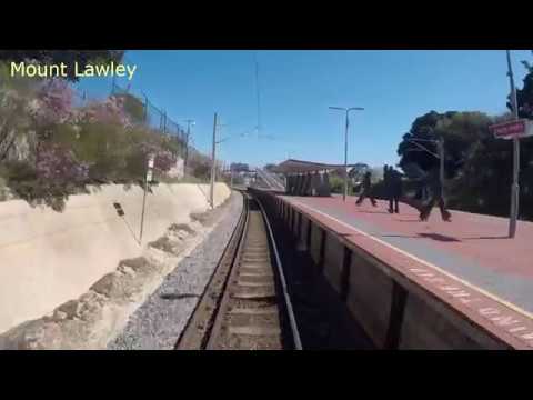 Transperth train A series railcar cab view Midland to Fremantle - Real time