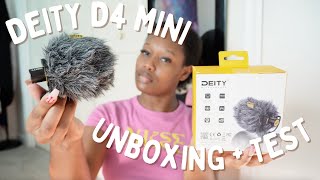 Deity D4 Mini Microphone Unboxing + Audio Test