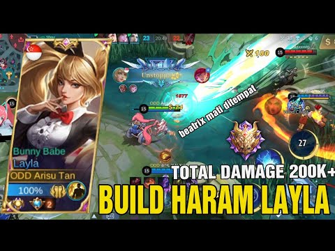 LAYLA UNDERRATED INSANE DAMAGE DELETE ALL ENEMY - Layla Best Build 2023 ~ MLBB
