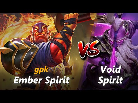 gpk mid Ember Spirit vs Void Spirit | First 10 minutes