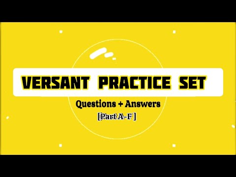 Versant Practice Set • All sets (A-F) | Question+Answer| Amazon • Accenture • Concentrix • Deloitte