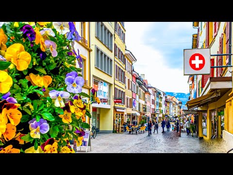 Yverdon-les-Bains is a popular spa town in Switzerland 🇨🇭 4K Walking Tour