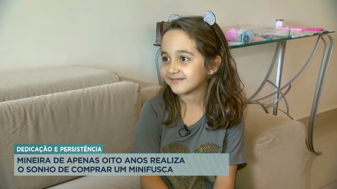 Menina de 8 anos monta "negócio próprio" para conseguir comprar minifusca dos sonhos