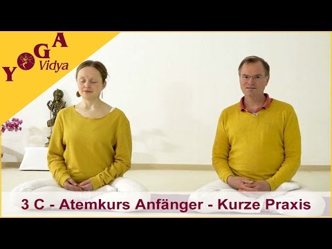 3C Atemkurs für Anfänger - 2 Runden Kapalabhati, Wechselatmung 4:10:8 - Kurze Praxis (3. Woche)