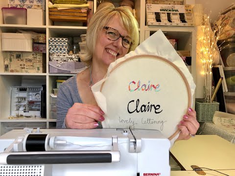 Free Machine Embroidered Lettering Made Easy