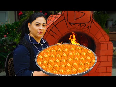 Recipe Sochi Baklava With Coconut In A Brick Oven! Very Delicious lunch From Young Beans!