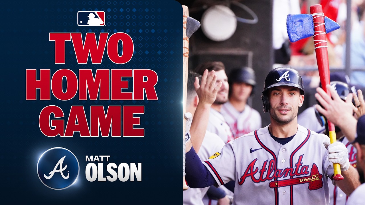 Matt Olson crushes a pair of home runs for the Braves! 😤 (His first multi-HR game of the season! 🔥)