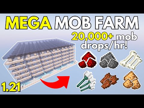 INSANE MEGA MOB FARM for Minecraft Bedrock 1.21+