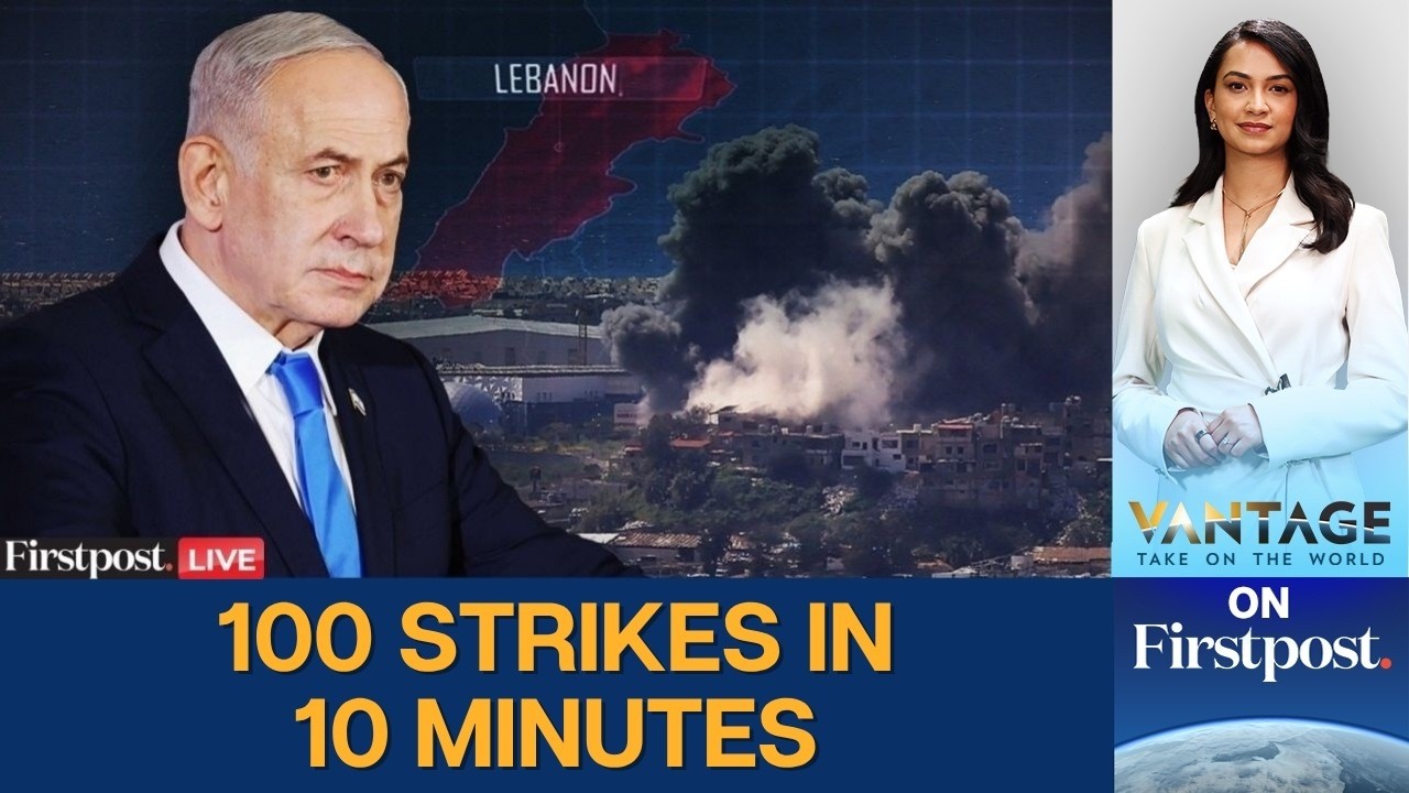 ISRAEL’S DEADLIEST MOVE: 100 STRIKES IN 10 MINUTES | Massive Attack on Lebanon |Vantage on Firstpost