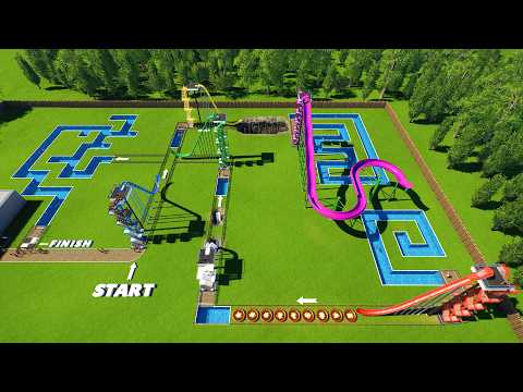 Water Slide Death Run Challenge – Planet Coaster 2