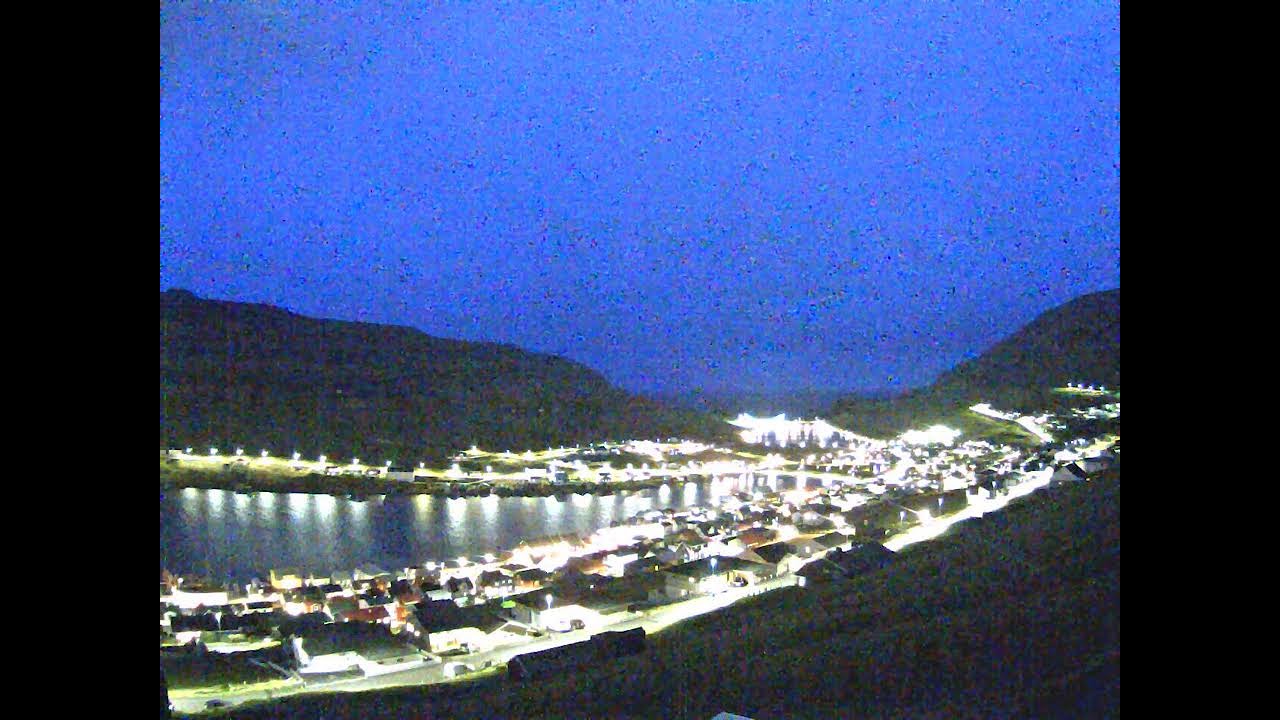 Live webcam view of Vágur Village Over the Fjord