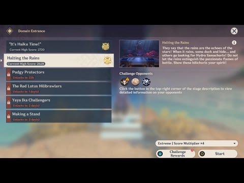 Hyakunin Ikki: Day 2 - Halting the Rains [Genshin Impact][2.1 Event]