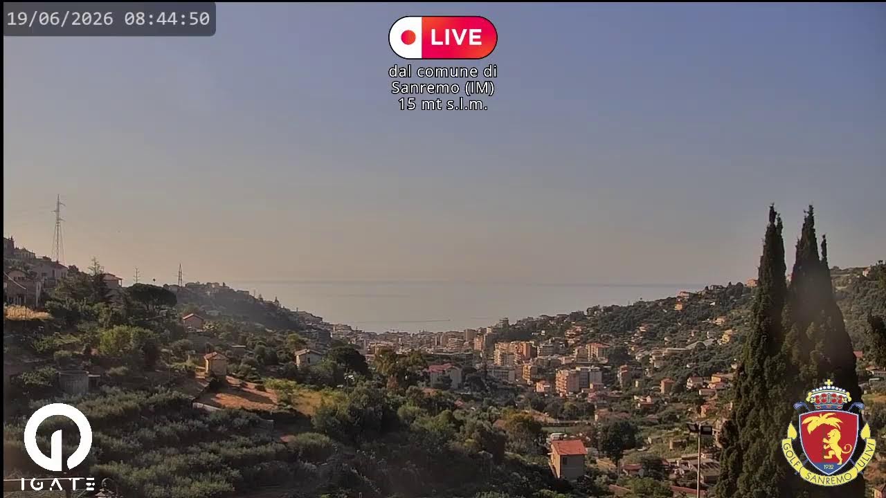 Live webcam view of Sanremo Riviera and Sea Panorama