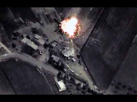 Видео авиаудара ВКС России по колонне боевиков ИГИЛ под сирийской Раккой