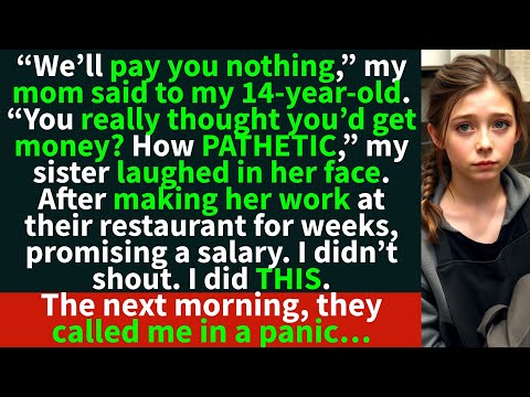 “We will pay you NOTHING,” my mom said to my 14-year-old. After making her work for weeks…