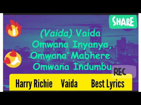 VAIDA UMWANA BY Herry Richie Animated Lyrics| Luhya Vibe