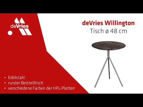 Produktvideo deVries Willington  Tisch rund 48 cm moon rock patina rock | GarWoh