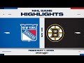 NHL Highlights Rangers Vs Bruins February 1 2025