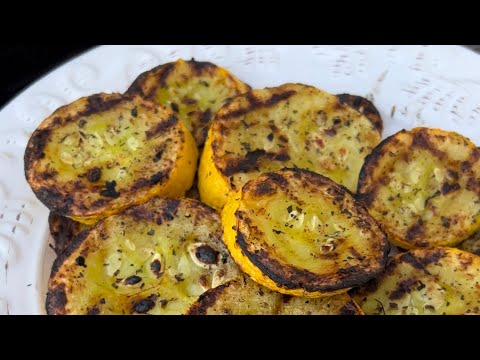 Grilled yellow squash. #howto, #grillingsquash, #theherbalgrammy, #gardening, #howtogrillvegetables,