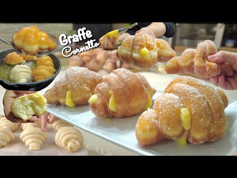 GRAFFE CORNETTO ALLA CREMA 🥐 Soffici e asciutte 🥐 Tutti a tavola