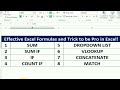Most Important Excel Formulas Can Make You Excel Expert Hindi Urdu