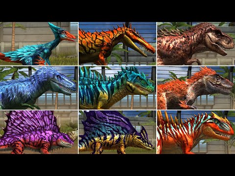 ALL LEGENDARY & LIMITED EDITION CARNIVORE DINOSAURS. All Max Level 40 | Jurassic World The Game