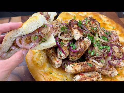 Juicy Chicken Kebabs Recipe! With Homemade Supper Delicious Bread Recipe