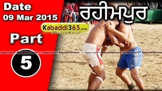 Rahimpur (Nakodar) Kabaddi Tournament 9 Mar 2015 Part 1 by Kabaddi365.com