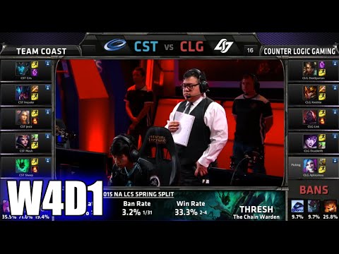 Coast vs CLG (Counter Logic Gaming) | S5 NA LCS Spring 2015 Week 4 Day 1 | CST vs CLG W4D1G1 60FPS
