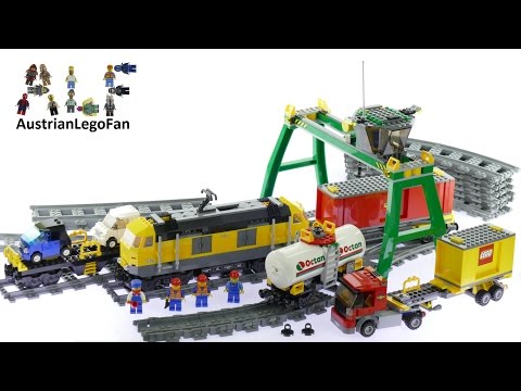 Подробное видео описание для набора Lego City 7939 Товарный поезд