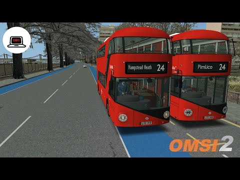 OMSI 2 London Route 24 Pimlico - Hampstead Heath - Bus Wright Routemaster First Look Logitech G29