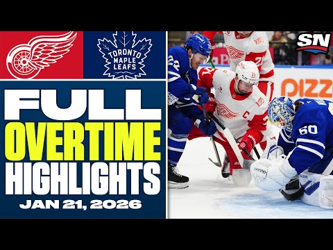 Detroit Red Wings at Toronto Maple Leafs | FULL Overtime Highlights - January 21, 2026