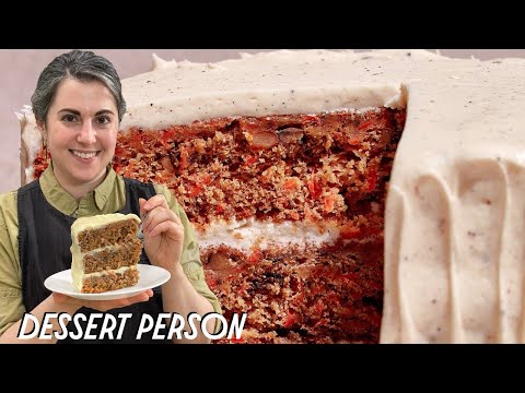 Carrot Pecan Cake with Brown Butter Cream Cheese Frosting