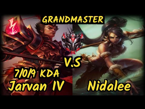 Meteos (JARVAN IV) vs NIDALEE - 7/0/9 KDA JUNGLE GAMEPLAY - NA Ranked GRANDMASTER