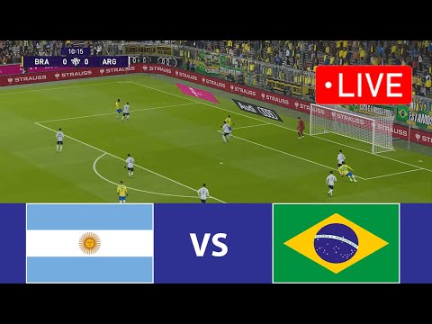 🔴Live: Brasilien gegen Argentinien | Fußballspiel Argentinien gegen Brasilien 2025 | PES 21 Simul...