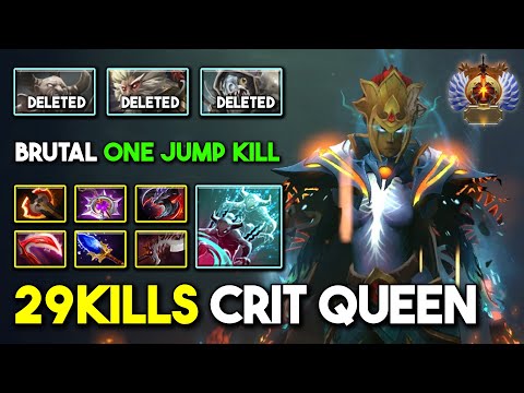 WTF 29KILLS CRIT QUEEN Phantom Assassin Max Slotted Item Build Brutal One Jump Instant Disappear