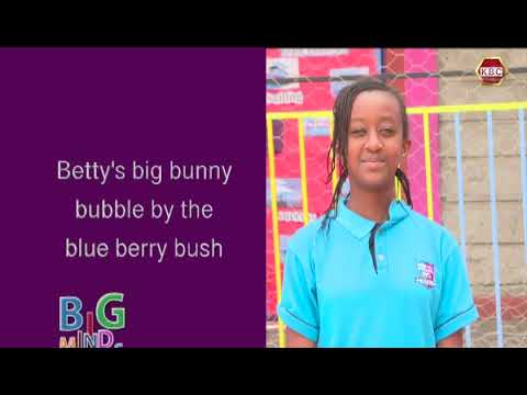 Big Minds : Tongue twister 'Betty's big bunny bubble by the blue berry bush'