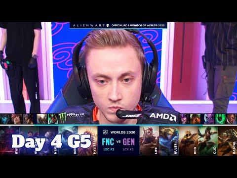 FNC vs GEN | Day 4 Group C S10 LoL Worlds 2020 | Fnatic vs Gen.G - Groups full game