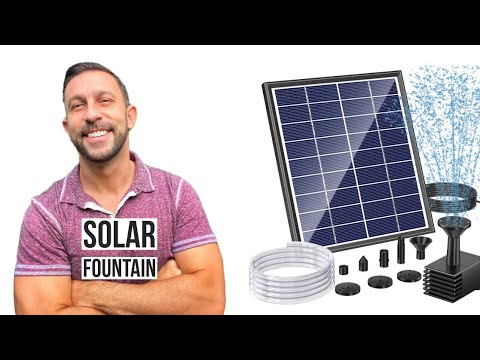 POPOSOAP Solar Bird Bath Fountain Pump, 6W Outdoor Solar Water Fountain Pump