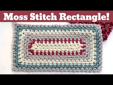 Moss Stitch Rectangle - NO Twisting NO Jogs 🤩🧶