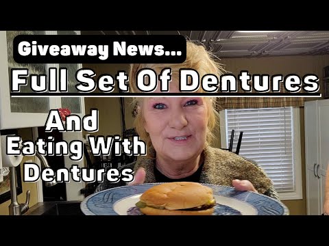 How To Eat With Denture for the First TIme / Eating a Burger with Dentures