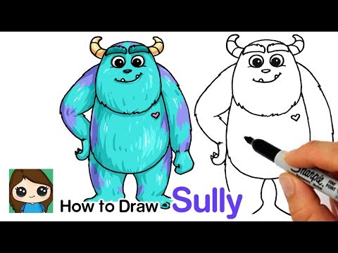 How to Draw Sulley Easy | Monsters Inc.