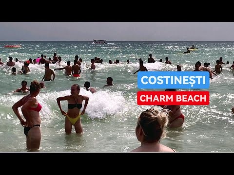 [4K] Plaja CHARM BEACH - TOUR WALK BEACH COSTINESTI BEACH, CONSTANTA , ROMANIA