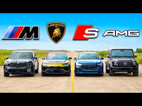 BMW XM vs Lambo Urus vs AMG G63 vs Audi SQ8: ARRANCONES