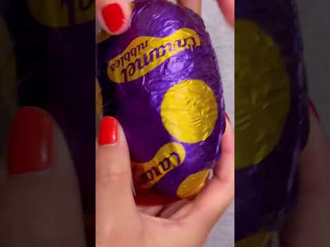 unwrapping caramel nibbles😋 #asmr #shorts