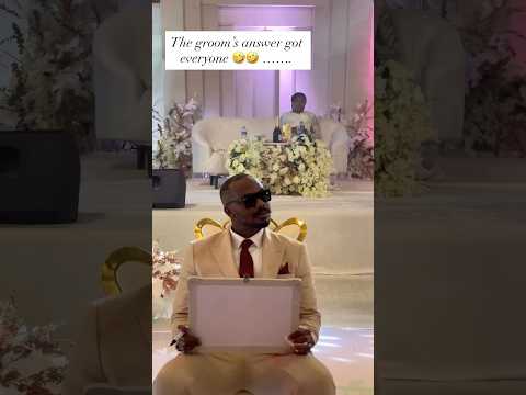 Groom’s answer will shock you 😍 #mcbukkon #wedding #weddingparty